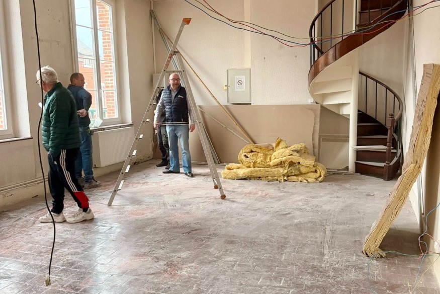 Mondrepuis : la salle de musique en pleine rénovation.