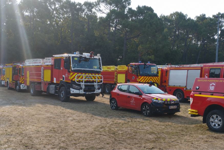 Nord/Aisne : 150 sapeurs-pompiers sont arrivés en Gironde ce matin.  