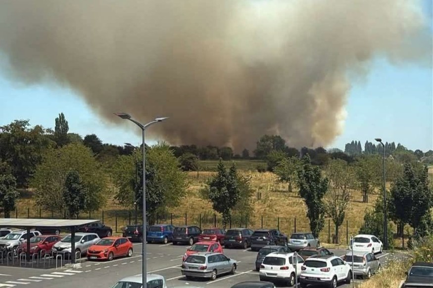 Maubeuge : quatre hectares de champ détruits par un incendie.