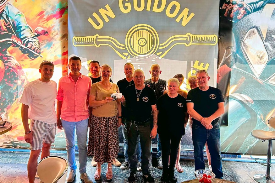 Fourmies : le club « Un Guidon pour l’Enfance » remet 960 euros à la SPA d’Hirson.